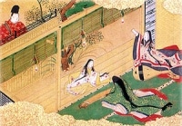 Scène du Dit du Genji, littérature japonaise Scène du Dit du Genji, littérature japonaise