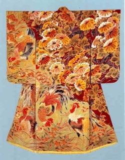 Kimono de la collection Marubeni exposé au musée des arts Sompo, Tokyo, Japon