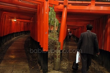 Torii au sanctuaire Fushimi Inari Taisha, Kyoto, Japon