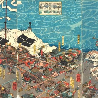 La grande bataille de Takeda Shingen et Uesugi Kenshin et leurs serviteurs à Kawanakajima