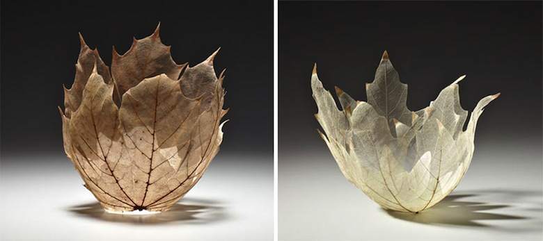 Les sculptures délicates en feuilles mortes de Kay Sekimachi