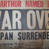 Capitulation du Japon, 1945, titre de journal