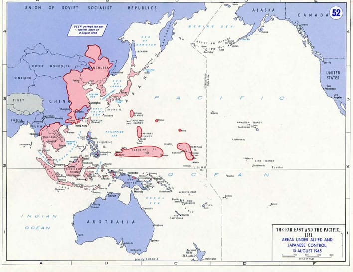 Possession japonaise en Asie en 1945