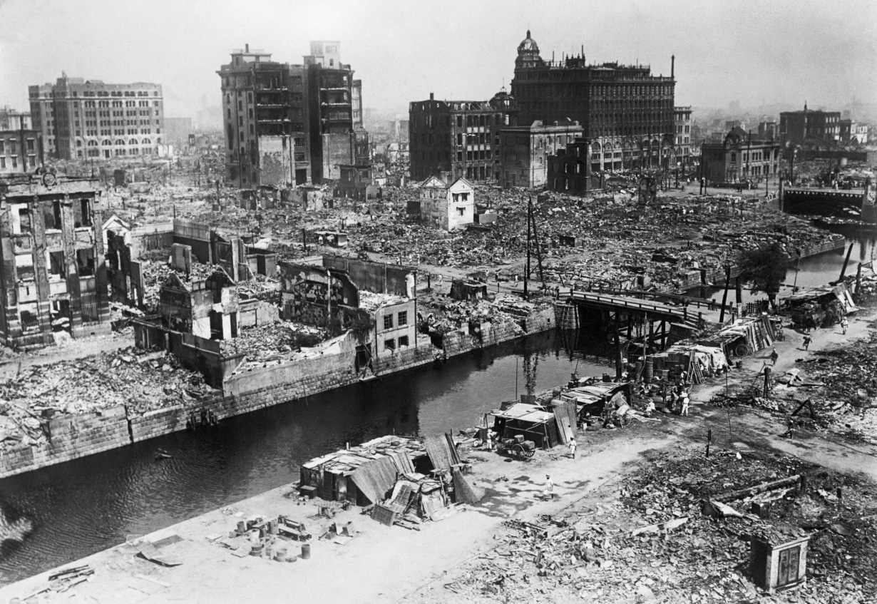 Le séisme du Kanto de 1923 a dévasté la plaine du Kanto et Tokyo, le 1er septembre 1923 à 11h58.