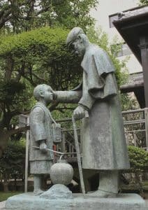 Statue du Général Nogi lorsqu'il était directeur de l'école Gakushuin