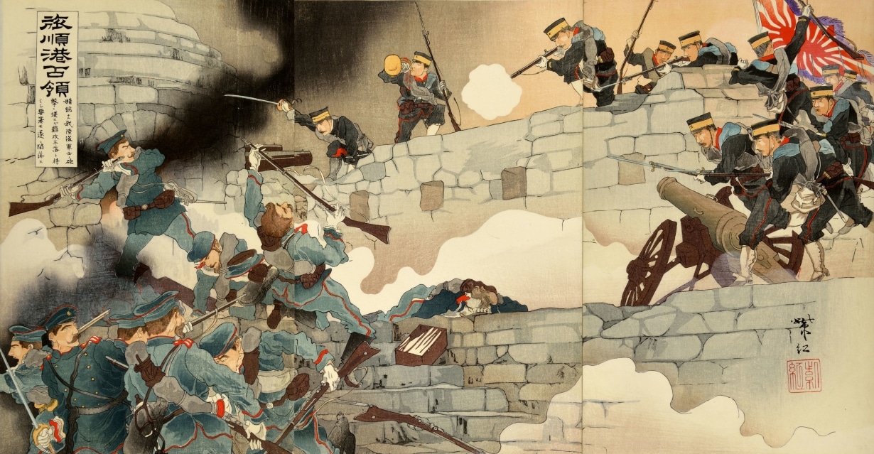 Guerre russo-japonaise de 1904: estampe