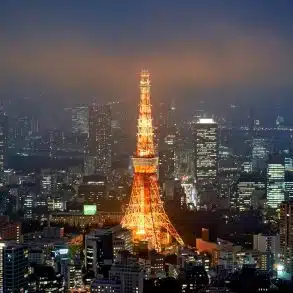 Tour de Tokyo, la nuit