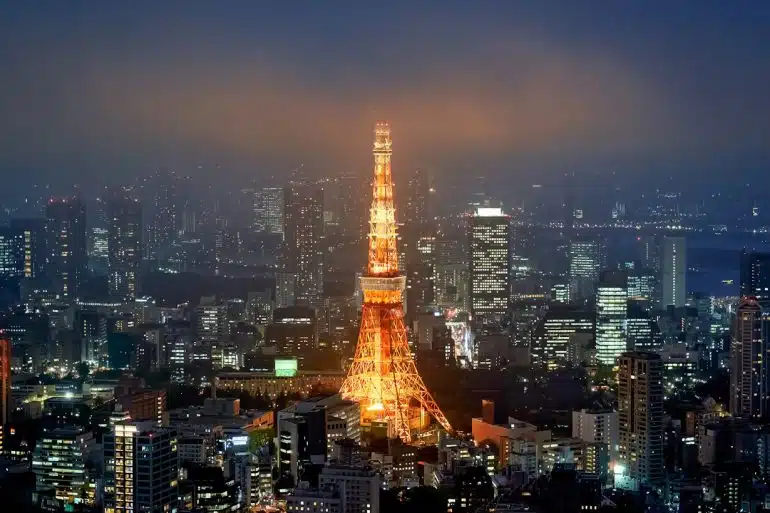 Tour de Tokyo, la nuit